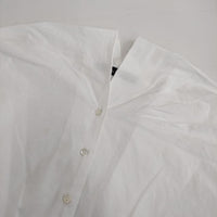 mizuiro-ind Vネックコクーンシャツ コットン ブラウス シャツ ホワイト レディース ミズイロインド【中古】5-0922M∞