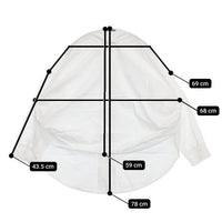 mizuiro-ind Vネックコクーンシャツ コットン ブラウス シャツ ホワイト レディース ミズイロインド【中古】5-0922M∞