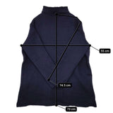 Plantation ハイネック フロントポケット付き ウール セーター ニット ネイビー レディース プランテーション【中古】5-1025T∞