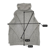 Plantation ウール ハイネック ワイド セーター ニット グレー レディース プランテーション【中古】5-1025T∞