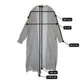 Plantation コットン 製品洗い ロング カーディガン グレー レディース プランテーション【中古】5-0816M∞