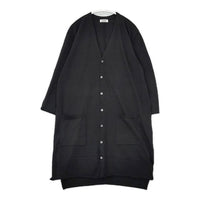 Plantation コットンシルク ロング カーディガン ブラック レディース プランテーション【中古】5-0816M∞