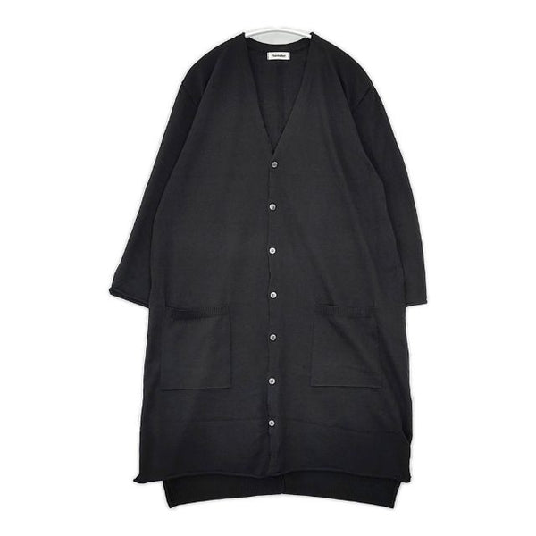 Plantation コットンシルク ロング カーディガン ブラック レディース プランテーション【中古】5-0816M∞