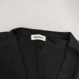 Plantation コットンシルク ロング カーディガン ブラック レディース プランテーション【中古】5-0816M∞