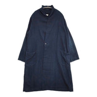 Plantation インディゴ コットンウール コート ネイビー レディース プランテーション【中古】5-0922M∞