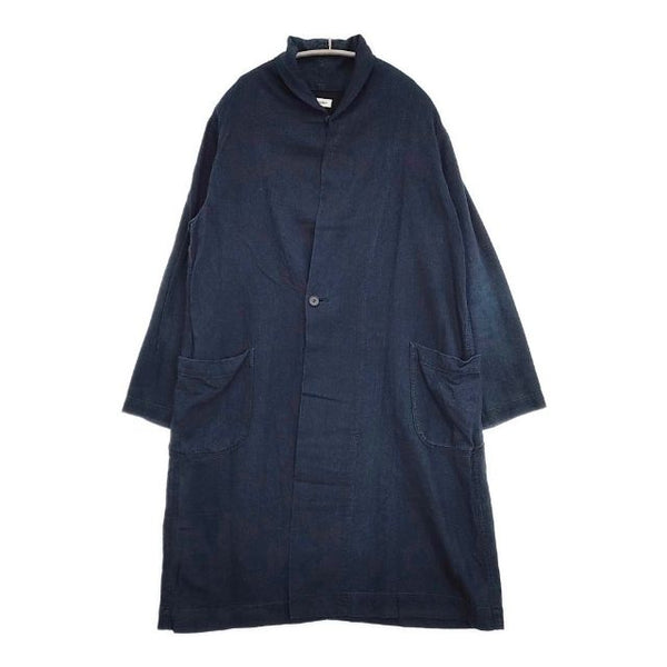 Plantation インディゴ コットンウール コート ネイビー レディース プランテーション【中古】5-0922M∞