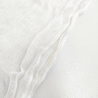 Plantation フリンジ ボーダー マフラー ストール ホワイト レディース プランテーション【中古】5-0809M◎