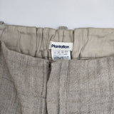 Plantation ウールコットン ワイド パンツ ベージュ レディース プランテーション【中古】5-1025T∞
