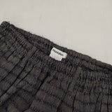 Plantation PL23FF283 リネンウールコットン ボーダー サルエルパンツ グレー レディース プランテーション【中古】5-1204G∞