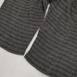 Plantation PL23FF283 リネンウールコットン ボーダー サルエルパンツ グレー レディース プランテーション【中古】5-1204G∞