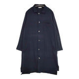 Plantation PL43JA310 コットンカシミヤ 製品洗い コート ネイビー レディース プランテーション【中古】5-1204M∞