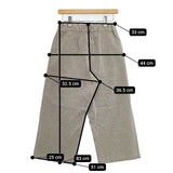 Plantation PL63FF202 製品染め サイズS ワイドイージー パンツ グレージュ レディース プランテーション【中古】5-1204G∞