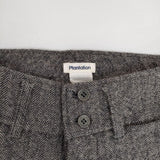 Plantation ヘリンボーン コットンウール パンツ グレー レディース プランテーション【中古】5-1025T∞