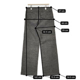 Plantation ヘリンボーン コットンウール パンツ グレー レディース プランテーション【中古】5-1025T∞