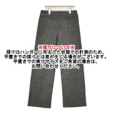 Plantation ヘリンボーン コットンウール パンツ グレー レディース プランテーション【中古】5-1025T∞