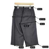 Plantation ウールナイロン サイズＳ クロップドパンツ チャコールグレー レディース プランテーション【中古】5-1025T∞