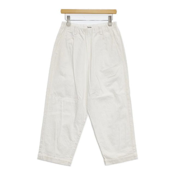 Plantation コットンストレッチ ワイド パンツ ホワイト レディース プランテーション【中古】5-0922G∞