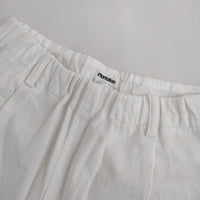 Plantation コットンストレッチ ワイド パンツ ホワイト レディース プランテーション【中古】5-0922G∞