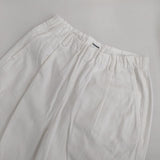 Plantation コットンストレッチ ワイド パンツ ホワイト レディース プランテーション【中古】5-0922G∞