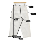 Plantation コットンストレッチ ワイド パンツ ホワイト レディース プランテーション【中古】5-0922G∞