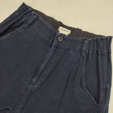 Plantation PL01FF104 コットン インディゴ染め 製品洗い サイズS パンツ ネイビー レディース プランテーション【中古】5-1204G∞