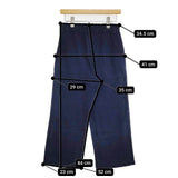 Plantation PL01FF104 コットン インディゴ染め 製品洗い サイズS パンツ ネイビー レディース プランテーション【中古】5-1204G∞