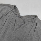 Plantation PL13FH115 コットンウール 製品染め ワンピース グレー レディース プランテーション【中古】5-1204M∞