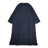 Plantation PL63FH194 インディゴ Vネック コットンウール ワンピース ネイビー レディース プランテーション【中古】5-1204M∞