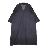 Plantation PL73FH178 Vネック コットン和紙 製品染め ワンピース ブラック レディース プランテーション【中古】5-1204M∞