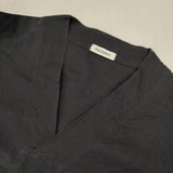 Plantation PL73FH178 Vネック コットン和紙 製品染め ワンピース ブラック レディース プランテーション【中古】5-1204M∞