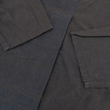 Plantation PL63FK213 Vネック ジャガード コットン プルオーバー 製品洗い ブラウス シャツ ネイビー レディース プランテーション【中古】5-1204M∞