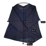 Plantation PL63FK213 Vネック ジャガード コットン プルオーバー 製品洗い ブラウス シャツ ネイビー レディース プランテーション【中古】5-1204M∞