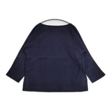 Plantation PL61FK138 コットン 製品染め プルオーバー ブラウス シャツ ネイビー レディース プランテーション【中古】5-1204M∞