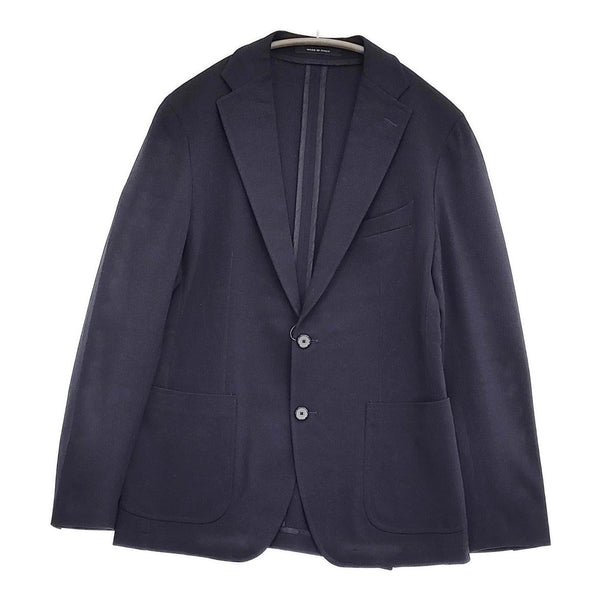 TAGLIATORE DAKAR ウエストゴム ワンプリーツ ジャージースーツ 50/52 セットアップ ネイビー メンズ タリアトーレ【中古】5-1014G♪