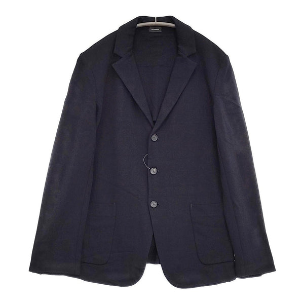 JIL SANDER イタリア製 3ボタン ジャージー 705008 MF430018 サイズL テーラードジャケット ネイビー メンズ ジルサンダー【中古】5-1014M♪