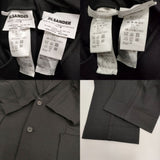 JIL SANDER ストレッチウールジャージー サイズL ジャケット パンツ セットアップ 2017AW ブラック メンズ ジルサンダー【中古】5-1103T♪