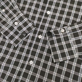 Finamore イタリア製 チェック 長袖シャツ カーキ グレー ホワイト メンズ フィナモレ【中古】5-1025M∞