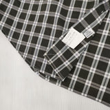 Finamore イタリア製 チェック 長袖シャツ カーキ グレー ホワイト メンズ フィナモレ【中古】5-1025M∞