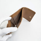 PRADA ソフトグレインレザー 財布 定価108900円 箱・タグ付き 1MH043 三つ折り財布 ブラウン レディース プラダ【中古】5-0614G♪