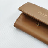 PRADA ソフトグレインレザー 財布 定価108900円 箱・タグ付き 1MH043 三つ折り財布 ブラウン レディース プラダ【中古】5-0614G♪