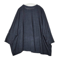 45R/45rpm 5057317 リネン天竺のビッグTシャツ（インディゴ）定価33000円 長袖Ｔシャツ カットソー ロンＴ ネイビー レディース フォーティーファイブアールピーエム【中古】5-0812M△