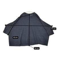 45R/45rpm 5057317 リネン天竺のビッグTシャツ（インディゴ）定価33000円 長袖Ｔシャツ カットソー ロンＴ ネイビー レディース フォーティーファイブアールピーエム【中古】5-0812M△