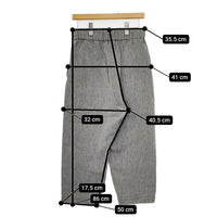 ARTS&SCIENCE 0221-L3013-2088 シルクリネン ヘリンボーン イージーパンツ パンツ 22SS グレー レディース アーツ&サイエンス【中古】5-0812M△