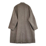 ARTS&SCIENCE 0213-L1102-3206 サイズ1 ウールアンゴラ スタンドカラー コート 21AW ベージュ ブラック レディース アーツ&サイエンス【中古】5-1103A♪