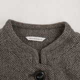 ARTS&SCIENCE 0213-L1102-3206 サイズ1 ウールアンゴラ スタンドカラー コート 21AW ベージュ ブラック レディース アーツ&サイエンス【中古】5-1103A♪