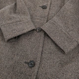 ARTS&SCIENCE 0213-L1102-3206 サイズ1 ウールアンゴラ スタンドカラー コート 21AW ベージュ ブラック レディース アーツ&サイエンス【中古】5-1103A♪