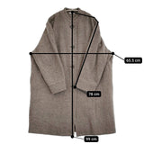 ARTS&SCIENCE 0213-L1102-3206 サイズ1 ウールアンゴラ スタンドカラー コート 21AW ベージュ ブラック レディース アーツ&サイエンス【中古】5-1103A♪