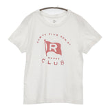 45R/45rpm HAPPY CLUB ロゴ サイズ3 半袖Ｔシャツ カットソー ホワイト レディース フォーティーファイブアールピーエム【中古】5-0708S♪