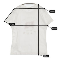 45R/45rpm HAPPY CLUB ロゴ サイズ3 半袖Ｔシャツ カットソー ホワイト レディース フォーティーファイブアールピーエム【中古】5-0708S♪