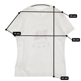 45R/45rpm HAPPY CLUB ロゴ サイズ3 半袖Ｔシャツ カットソー ホワイト レディース フォーティーファイブアールピーエム【中古】5-0708S♪